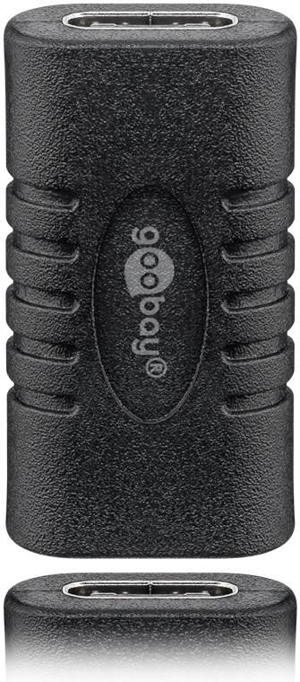 200x Goobay 45401 Adapter USB-C™ auf USB-C™, Kupplung, schwarz - USB-C™-Buchse > USB-C™-Buchse