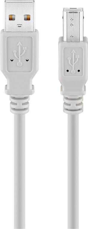 90x Goobay 50954 USB 2.0 Hi-Speed-Kabel, Grau, 3 m - USB-2.0-Stecker (Typ A) > USB-2.0-Stecker (Typ B)