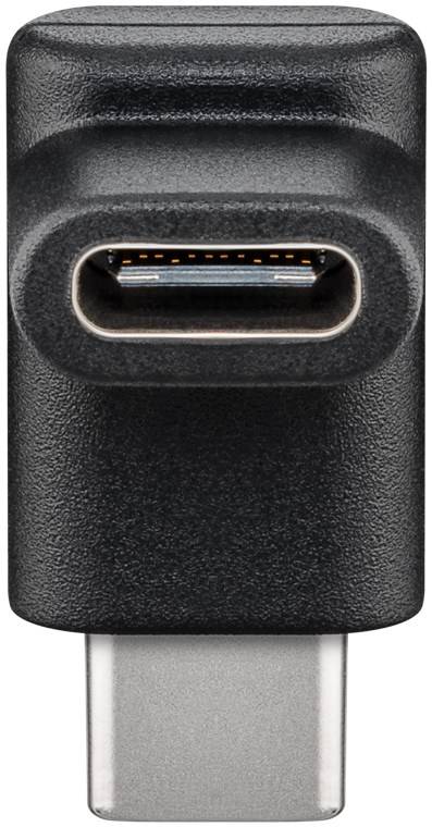 400x Goobay 55556 Adapter USB-C™ auf USB-C™ 90°, schwarz - USB-C™-Buchse > USB-C™-Stecker