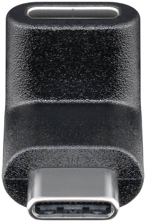 400x Goobay 55556 Adapter USB-C™ auf USB-C™ 90°, schwarz - USB-C™-Buchse > USB-C™-Stecker
