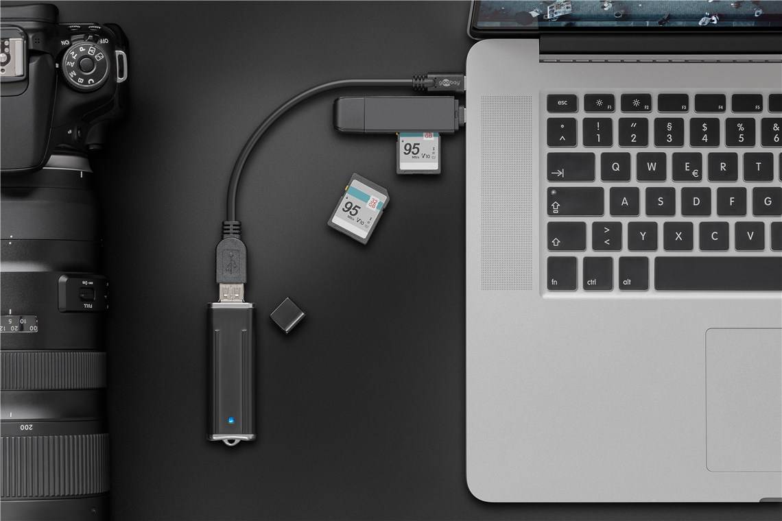 300x Goobay 67894 Sync & Charge Super Speed USB-C™ auf USB A 3.0 Verlängerungskabel, 0.2 m, Schwarz - USB-3.0-Buchse (Typ A) > USB-C™-Stecker