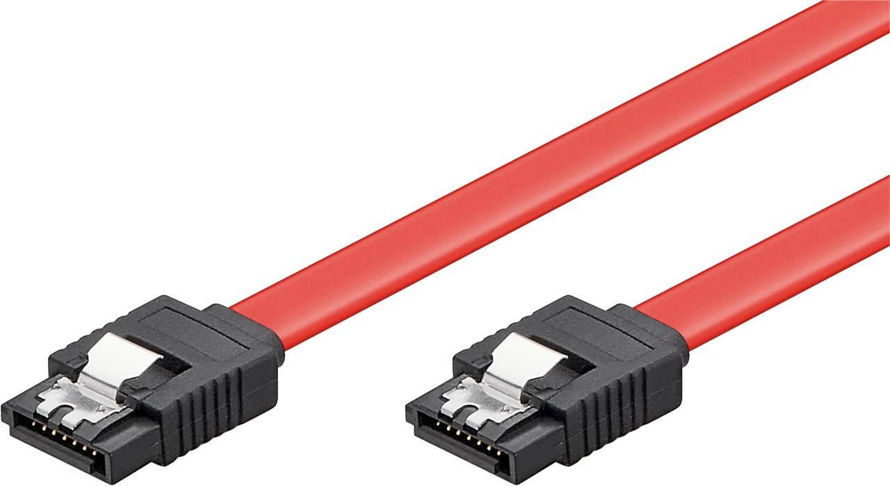 10x Goobay 93115 HDD S-ATA-Kabel 1,5 GBit/s/3 GBit/s Clip, 0.5 m - SATA L-Typ Stecker > SATA L-Typ Stecker