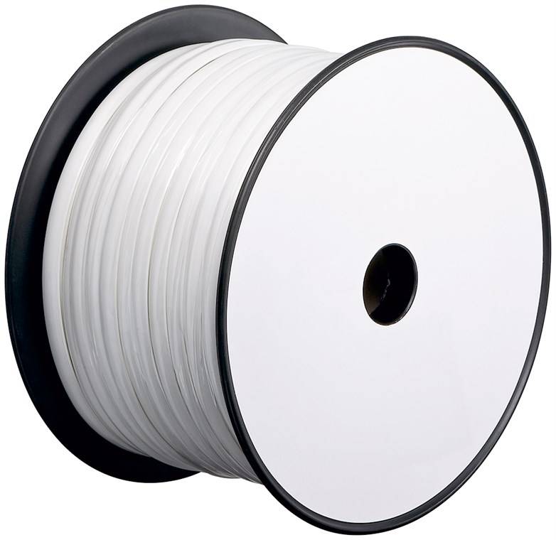 4x Goobay 93307 Telefonflachkabel 6-adrig, 100 m Rolle, AWG 28, CCA (kupferkaschiertes Aluminium), Weiß - Kupferkaschierter Aluminiumleiter (CCA)