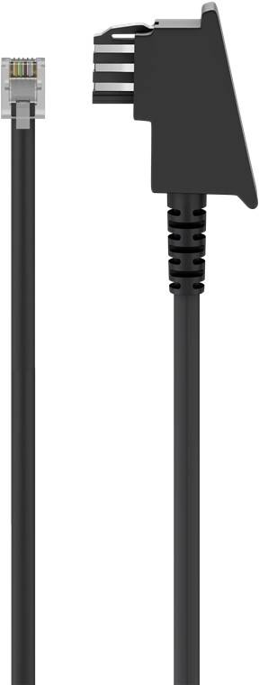 10x Goobay 50941 Telefonkabel Iinternational Pinout) 4-polig, 3 m, Schwarz - Kupferkaschierter Aluminiumleiter (CCA), TAE-F-Stecker > RJ11-Stecker