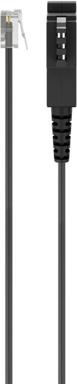 10x Goobay 50941 Telefonkabel Iinternational Pinout) 4-polig, 3 m, Schwarz - Kupferkaschierter Aluminiumleiter (CCA), TAE-F-Stecker > RJ11-Stecker
