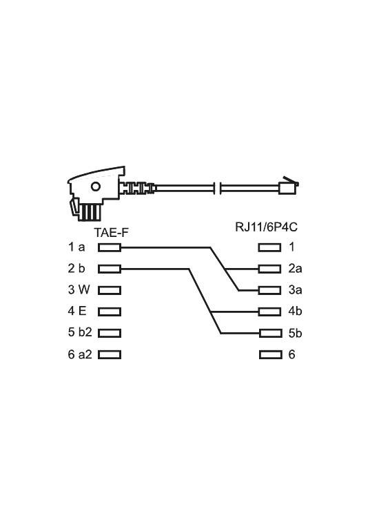 10x Goobay 68536 Telefonkabel (Universal Pinout), schwarz, 6 m - Kupferkaschierter Aluminiumleiter (CCA), TAE-F-Stecker (2-adrig) > RJ11-Stecker