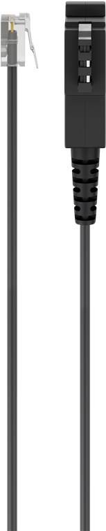 10x Goobay 68536 Telefonkabel (Universal Pinout), schwarz, 6 m - Kupferkaschierter Aluminiumleiter (CCA), TAE-F-Stecker (2-adrig) > RJ11-Stecker