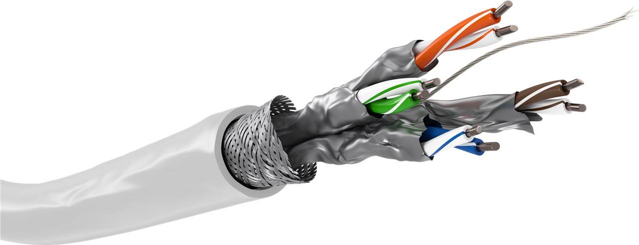 4x Goobay 94222 CAT 6 Netzwerkkabel, S/FTP (PiMF), weiß, 100 m - Kupferkaschierter Aluminiumleiter (CCA), AWG 23/1 (solid), halogenfreier
