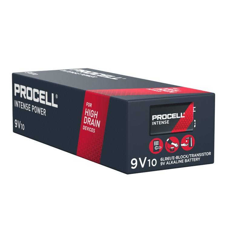 5x Duracell 75301 ProCell 6LR61/6LP3146/9 V Block (PX1604) Batterie, 10 Stk. in Box - Alkali-Mangan Batterie (Alkaline), 9 V