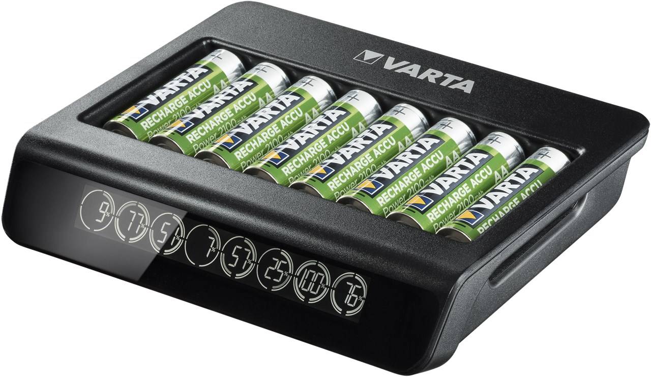 2x Varta 64762 Varta LCD Multi Charger+ (Typ 57681), schwarz - lädt bis zu 8x AA-Akkus oder AAA-Akkus (NiMH) simultan
