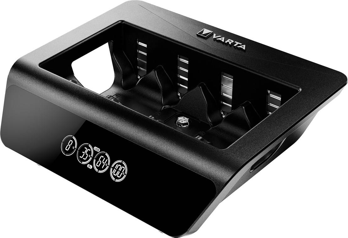 2x Varta 64760 Varta LCD Universal Charger+ (Typ 57688), schwarz - lädt 1x 9-V-Akku oder bis zu 4x AA-Akkus, AAA-Akkus, C- oder D-Akkus (NiMH)