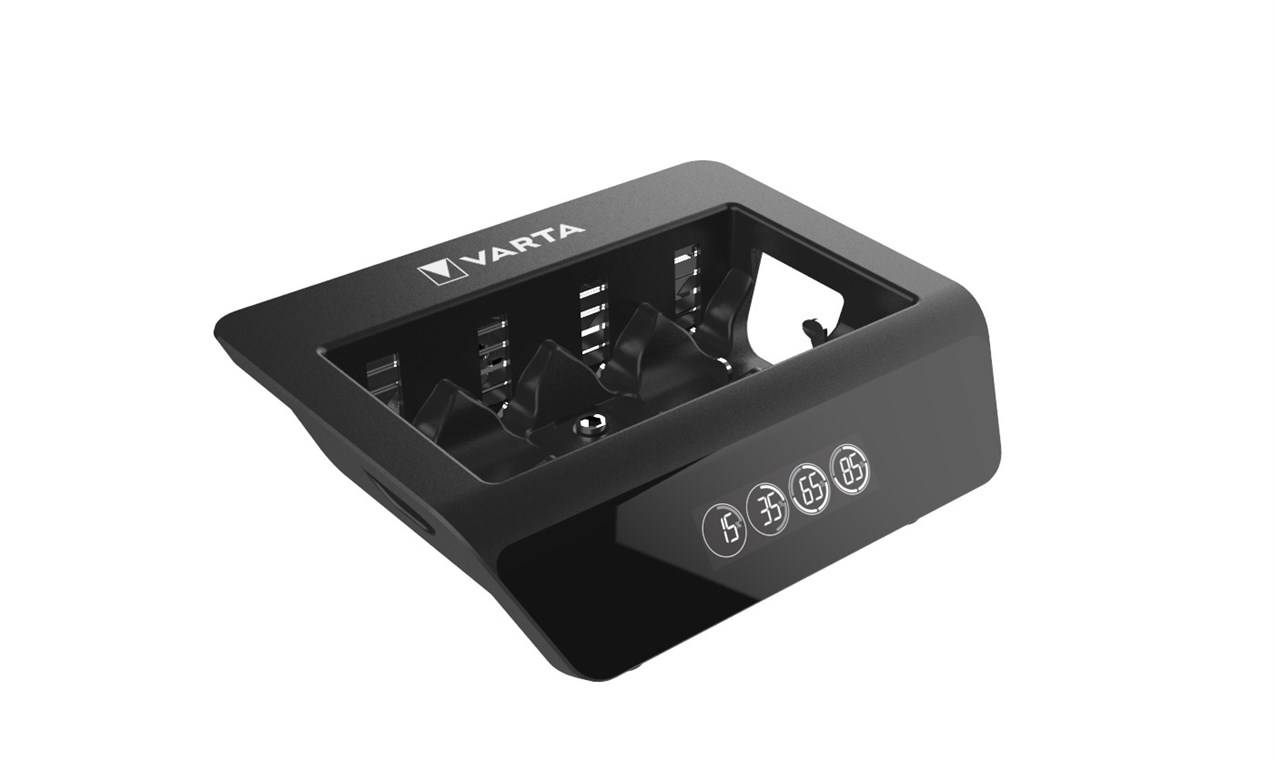 2x Varta 64760 Varta LCD Universal Charger+ (Typ 57688), schwarz - lädt 1x 9-V-Akku oder bis zu 4x AA-Akkus, AAA-Akkus, C- oder D-Akkus (NiMH)