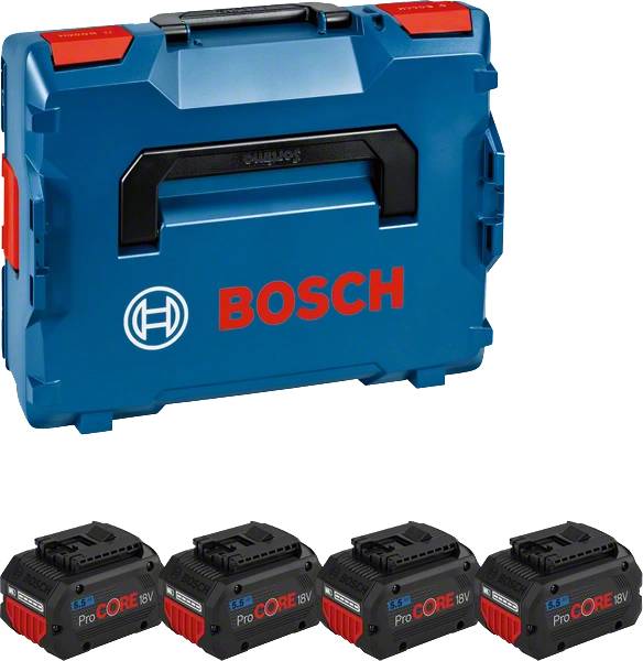 BOSCH Professional 1600A02A2U BOSCH Professional Werkzeugakkus ProCORE 18V Lithium-Ionen 4x 5,5 Ah