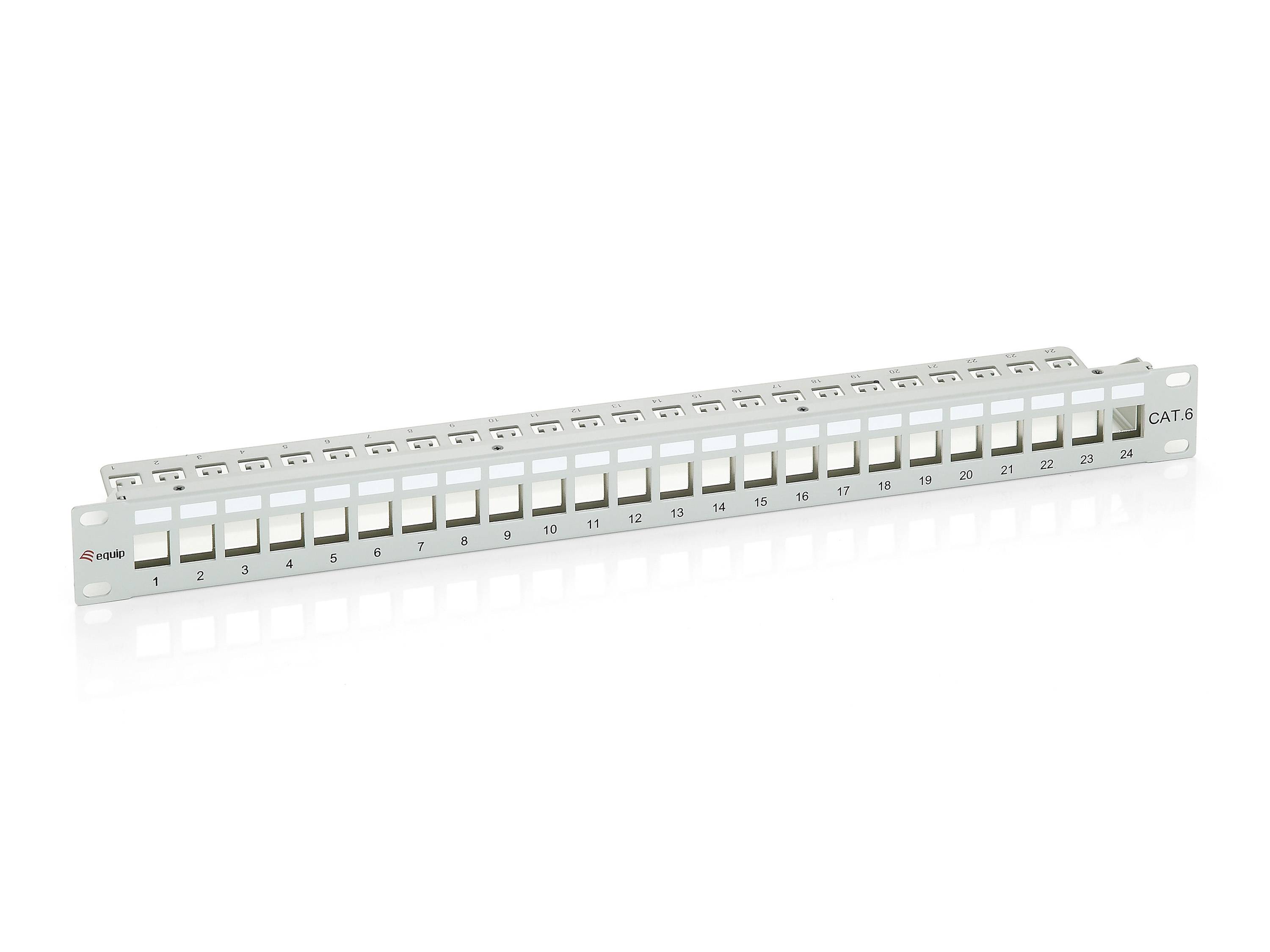 Equip 767124 Equip Patchpanel 24x Cat6 19" FTP 1HE Keystone Montage gr