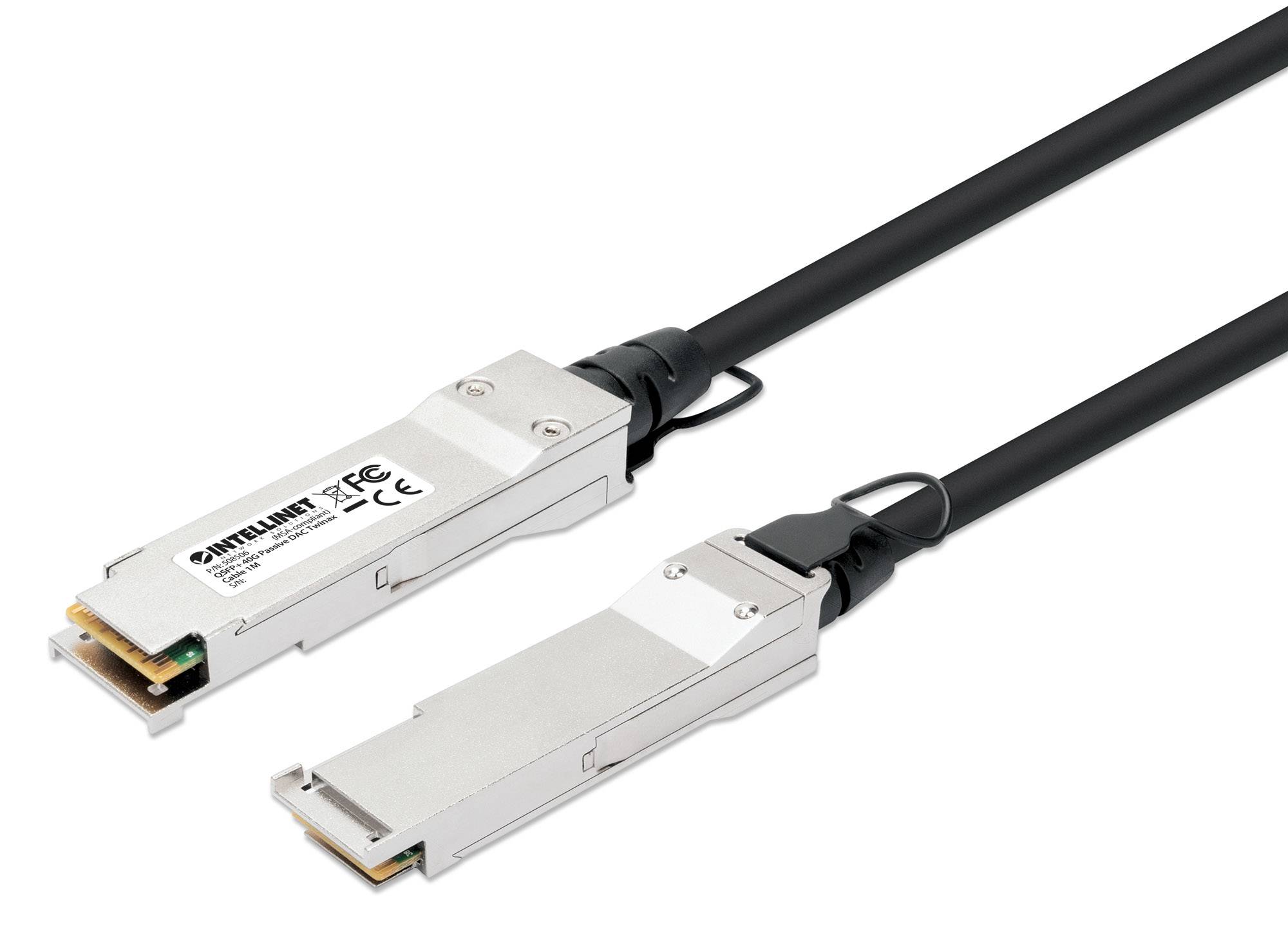 Intellinet 508506 INTELLINET QSFP+ 40G Passives DAC Twinax-Kabel 1,0m MSA-konf