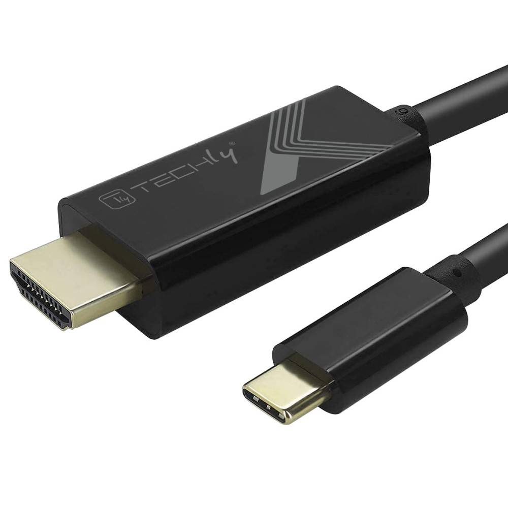 Techly IADAP-USBC-HDMI5TY Techly Adapter Kabel USB-C M auf HDMI M 2.0 4K, schwarz 5m