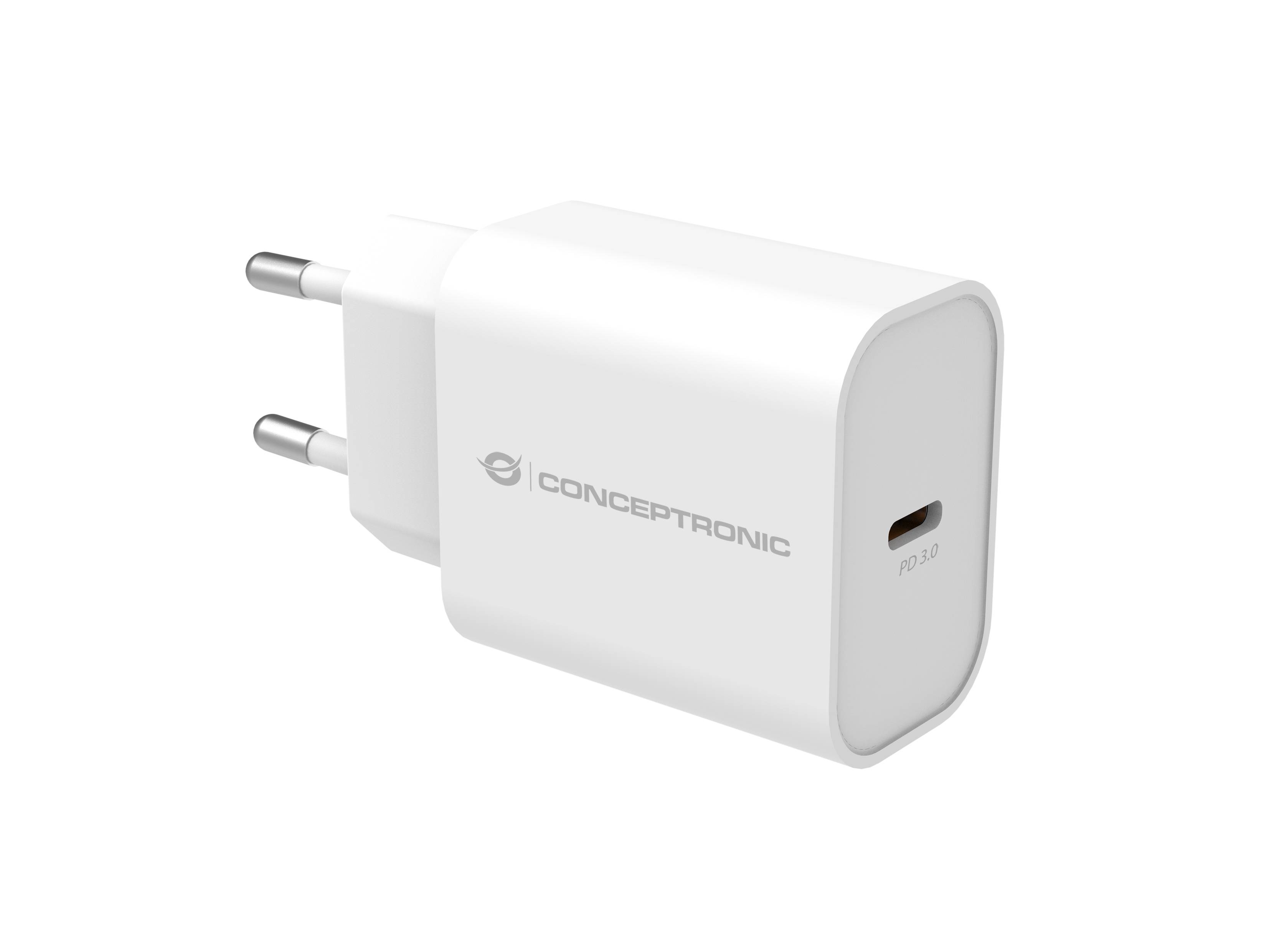 Conceptronic ALTHEA10W CONCEPTRONIC Ladegerät 1Port USB-C 25WPD/PPS ws