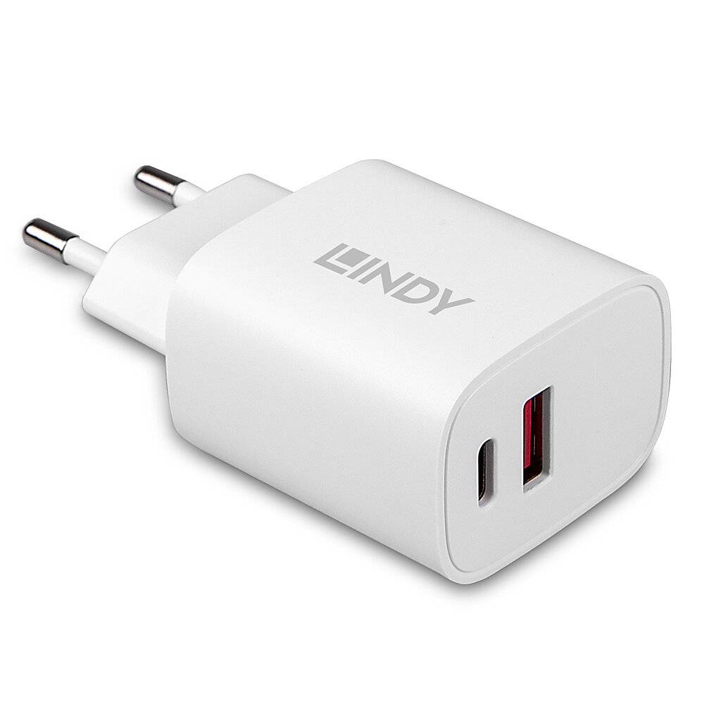Lindy 73413 LINDY USB Typ A & C Charger 20W, weiß