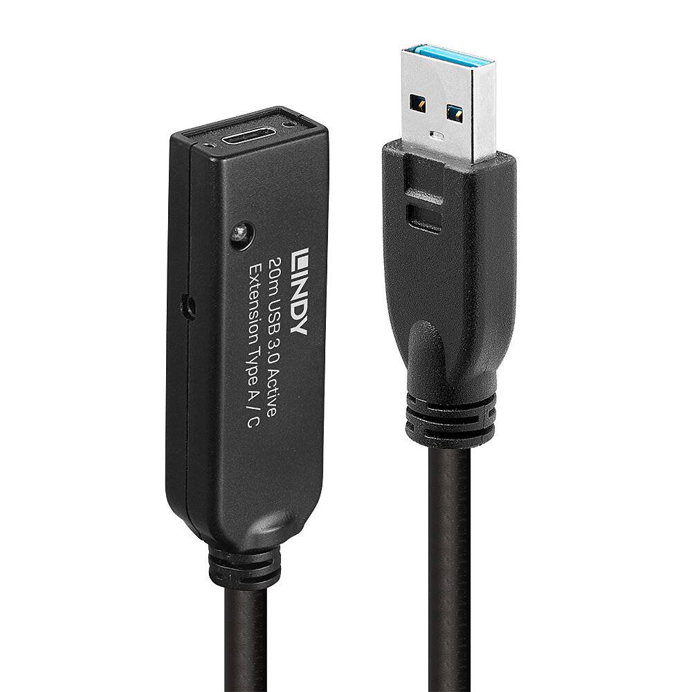Lindy 43375 LINDY USB 3.0 Aktivverlängerung Typ A an C 20m