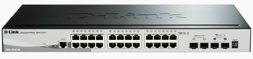 D-Link DGS-1510-28X/E Switch 440mm D-Link DGS-1510-28X 4*SFP+/24*GE retail