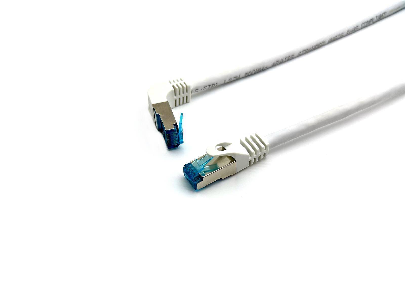 Equip 605807 Equip Patchkabel Cat6A wink. S/FTP 2xRJ45 0.50m weiß LSZH Polybeutel