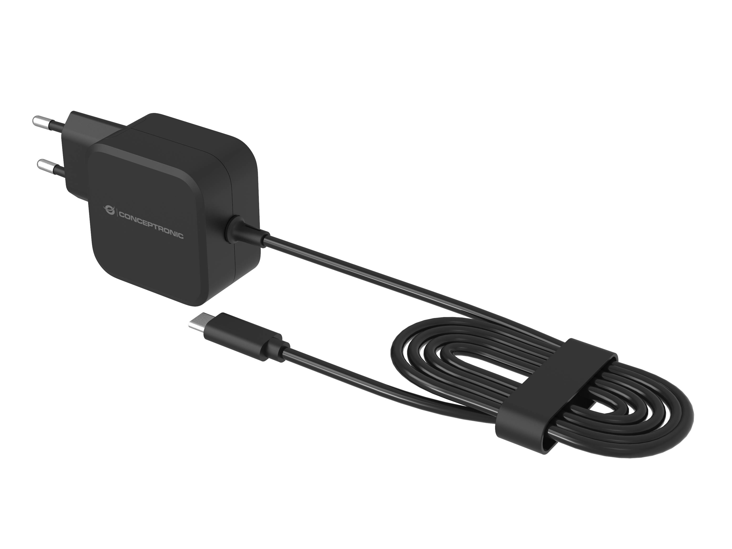 Conceptronic OZUL04BE CONCEPTRONIC Ladegerät 1Port GaN USB-C 67WPD3.0/PPS Desk sw