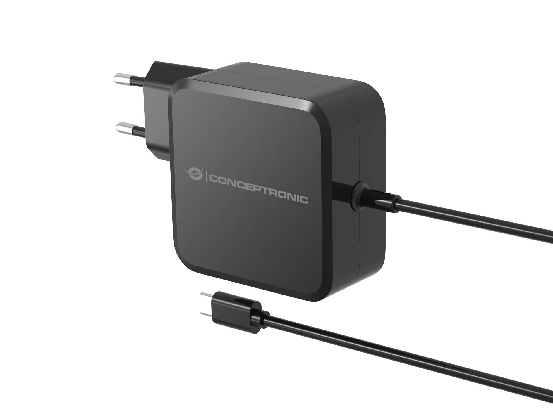 Conceptronic OZUL05BE CONCEPTRONIC Ladegerät 1Port GaN USB-C 100WPD3.0/PPS Desk sw