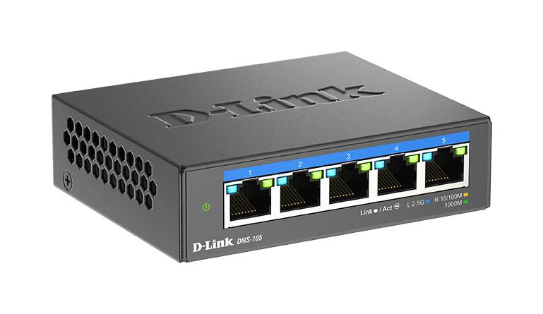 D-Link DMS-105/E Switch Desk. D-Link DMS-105 5*2.5GE retail