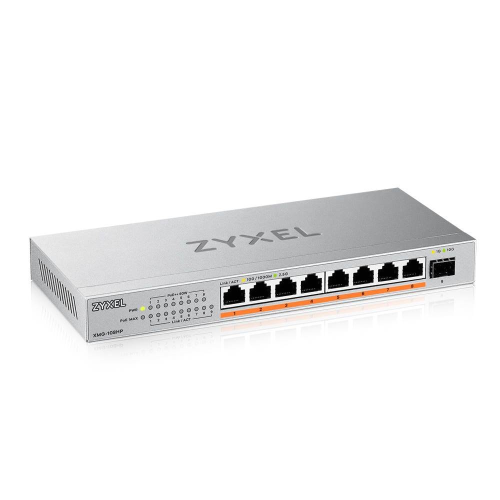 Zyxel XMG-108HP-EU0101F Zyxel Switch XMG-108 8 Port 10/2,5G MultiGig PoE++ unmanaged