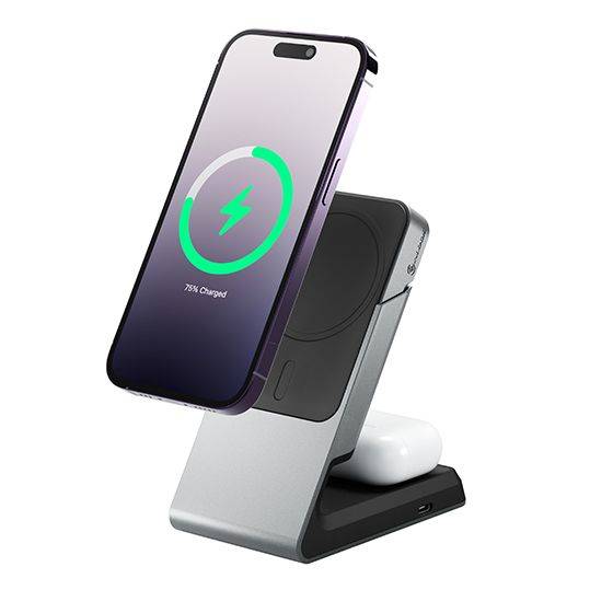 Alogic MSCDD Alogic Ladegerät 15W 2in1 mit Halterung mag. Qi schwarz