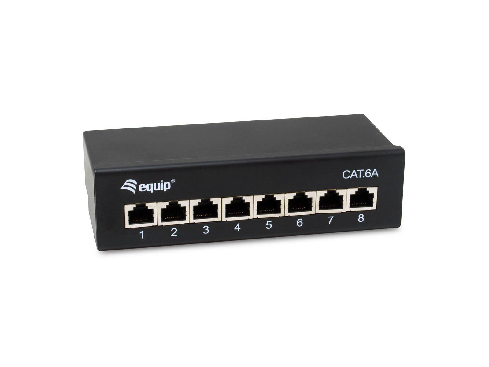 Equip 326621 Equip Patchpanel 8x RJ45 Cat6A FTP 1HE Premium schwarz