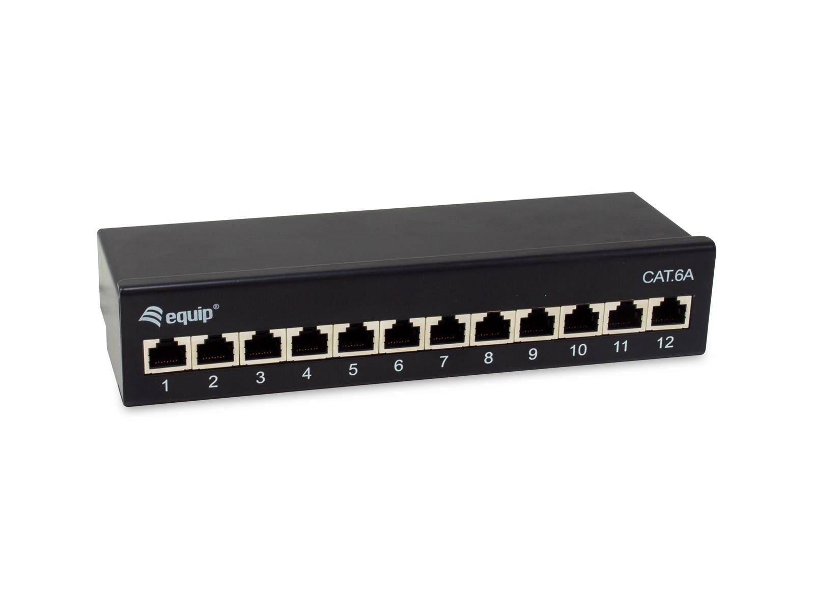 Equip 326622 Equip Patchpanel 12x RJ45 Cat6A FTP 1HE Premium schwarz