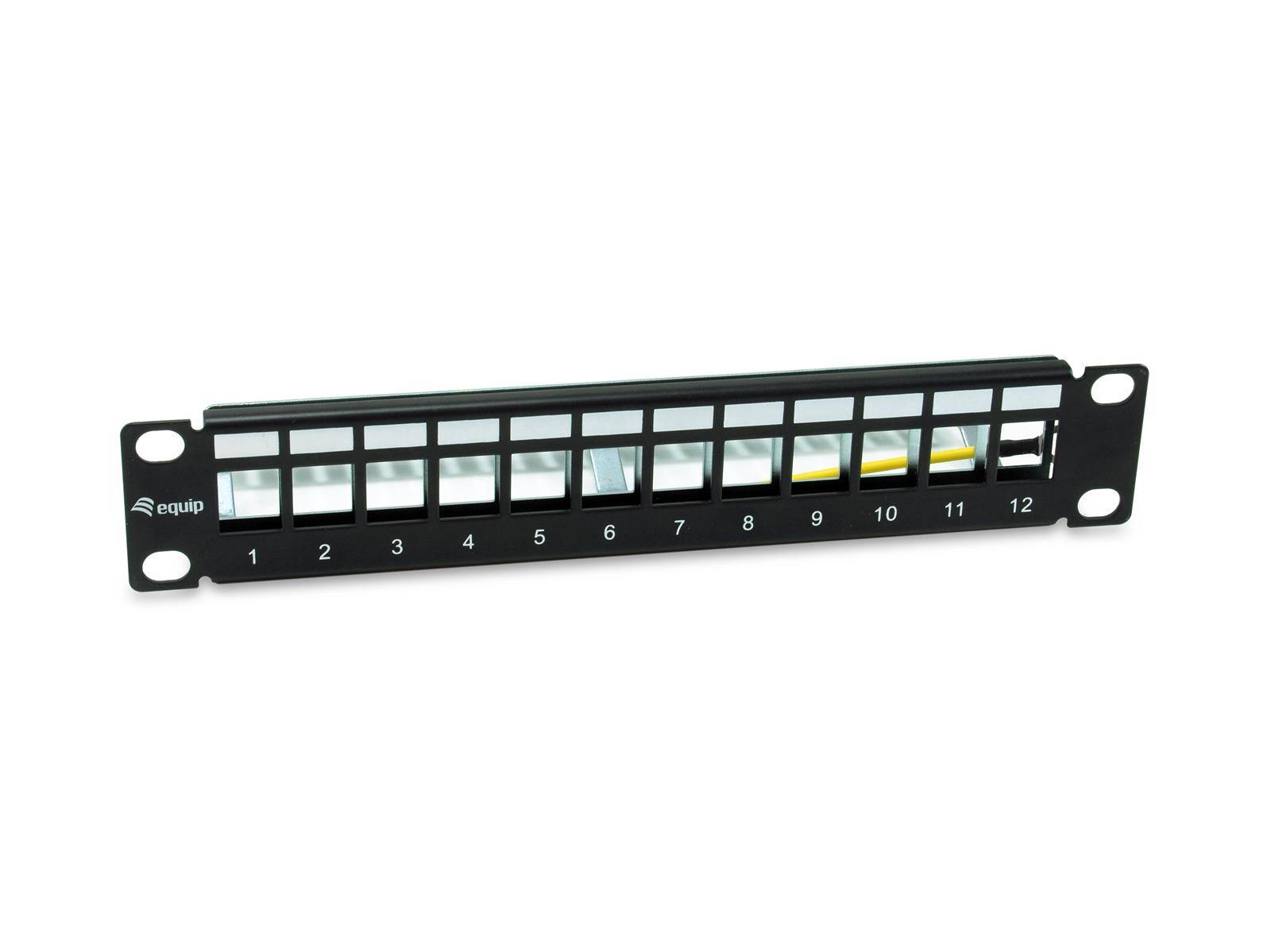Equip 769331 Equip Patchpanel 12x Cat6A 10" FTP 1HE Keystone Montage sw