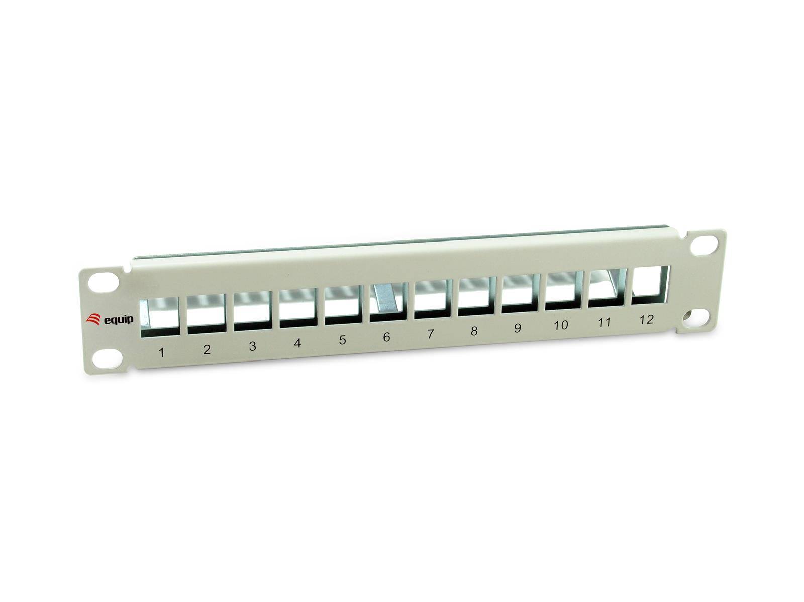 Equip 769330 Equip Patchpanel 12x Cat6A 10" FTP 1HE Keystone Montage ws