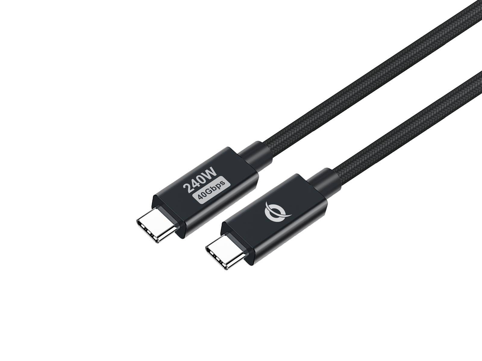 Conceptronic ETTA04B12 CONCEPTRONIC Kabel USB-C 4.0 -> C St/St 1.20m 5A 40Gbps sw
