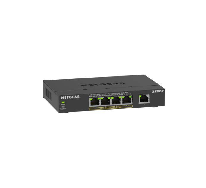 Netgear GS305P-300EUS NETGEAR Switch Plus 5x GE GS305P-300EUS POE Unmanaged