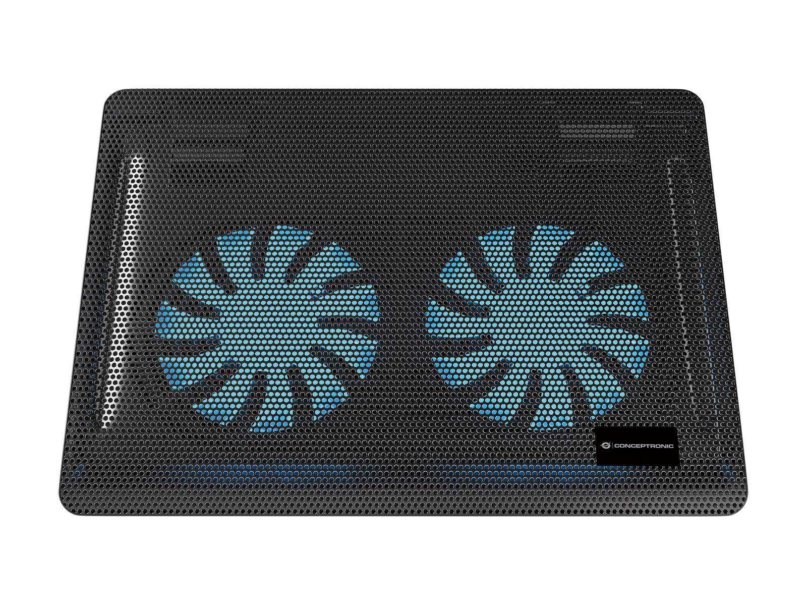 Conceptronic CNBCOOLPAD2F CONCEPTRONIC 2-Fan Cooling Pad (15.6") 1000RPM max.3kg sw