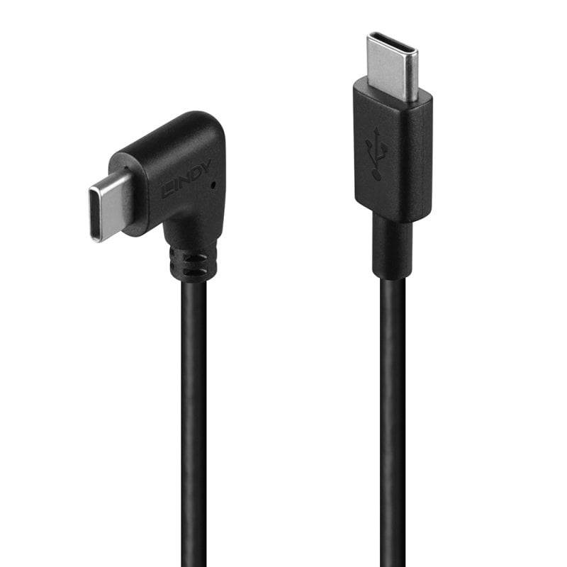 Lindy 32005 LINDY USB 2.0 Typ C Kabel, 90° gewinkelt 1m