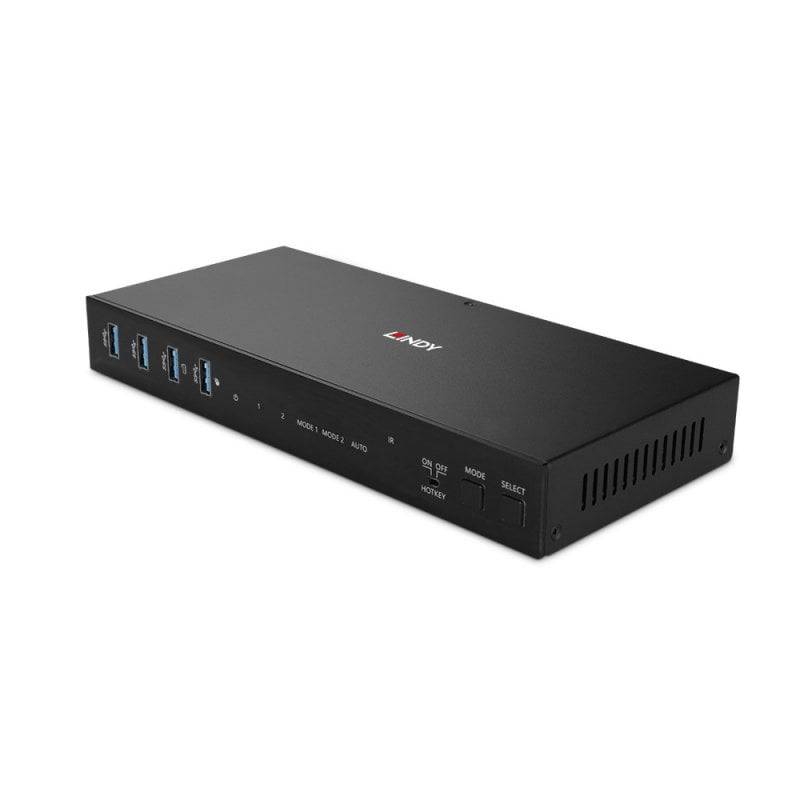Lindy 39314 LINDY 2 Port Dual Head HDMI 4K60,USB3.0 KVM Switch