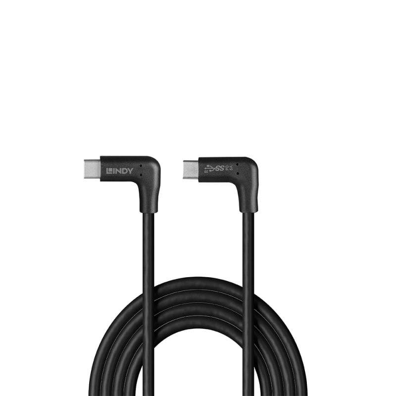 Lindy 32023 LINDY 1m USB 3.2 Typ C Kabel 2 x 90 Grad gewinkelt