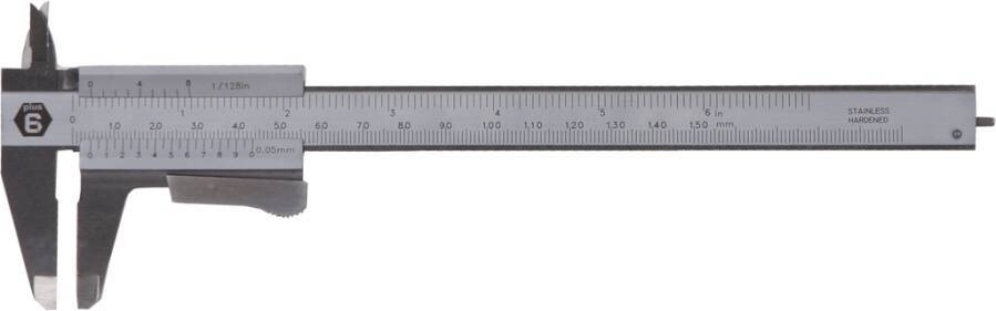 Taschenmessschieber plus6 150 mm 32440A Messbereich 150 mm Ablesung 0,05 / 1/128 mm/inch Schnabellänge 40 mm Ausführung