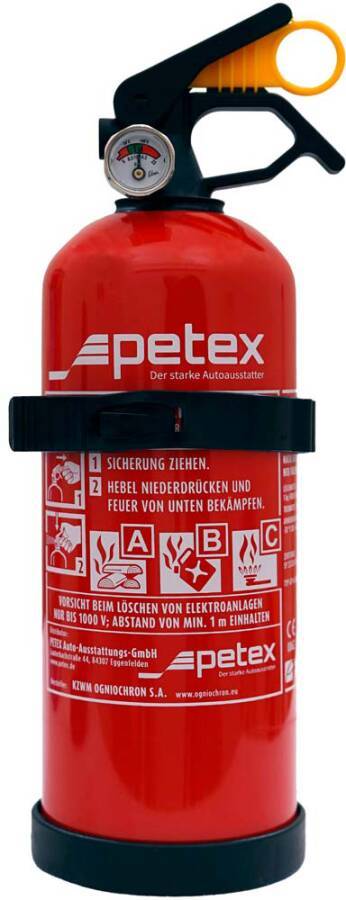 Dauerdrucklöscher mit Manometer 932131903 Löschmittel 1 kg Löschpulver ABC Typ mit Manometer geeignet für Brandklassen A