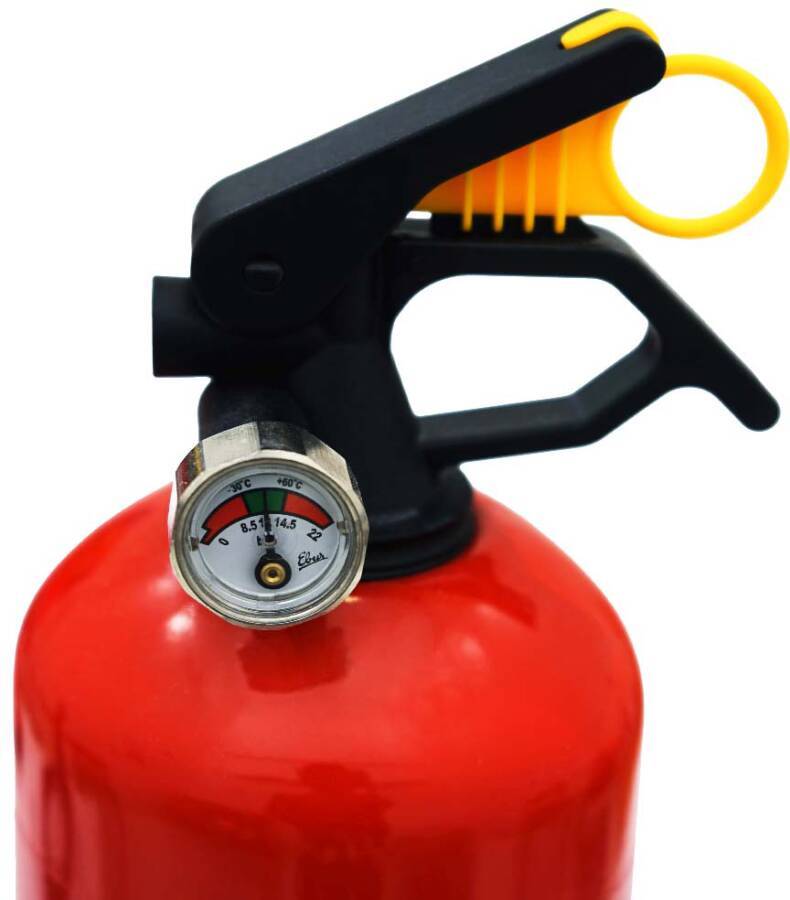 Dauerdrucklöscher mit Manometer 932131903 Löschmittel 1 kg Löschpulver ABC Typ mit Manometer geeignet für Brandklassen A