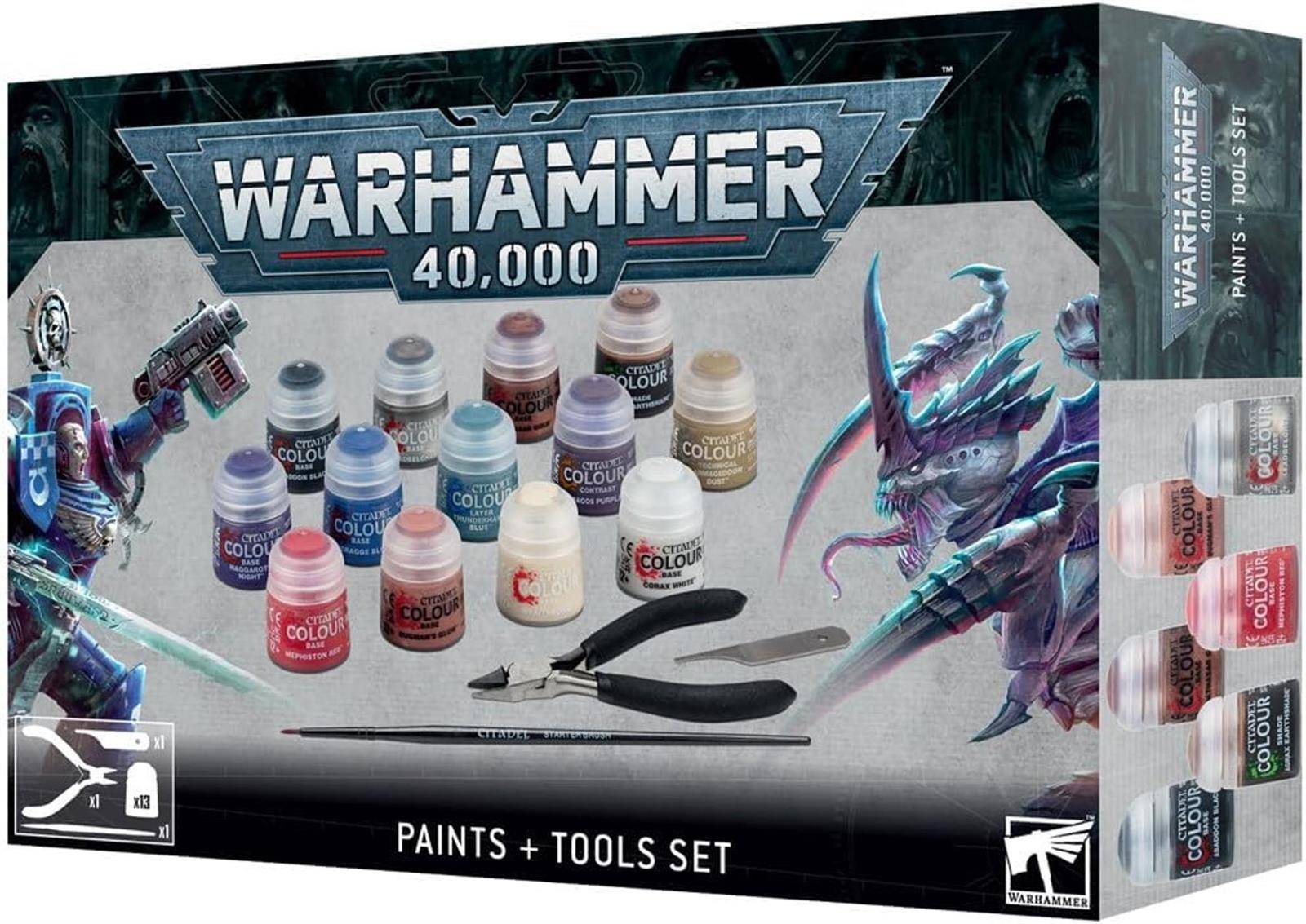 Games Workshop Warhammer 40.000: Farben + Werkzeuge Set Modell 14+