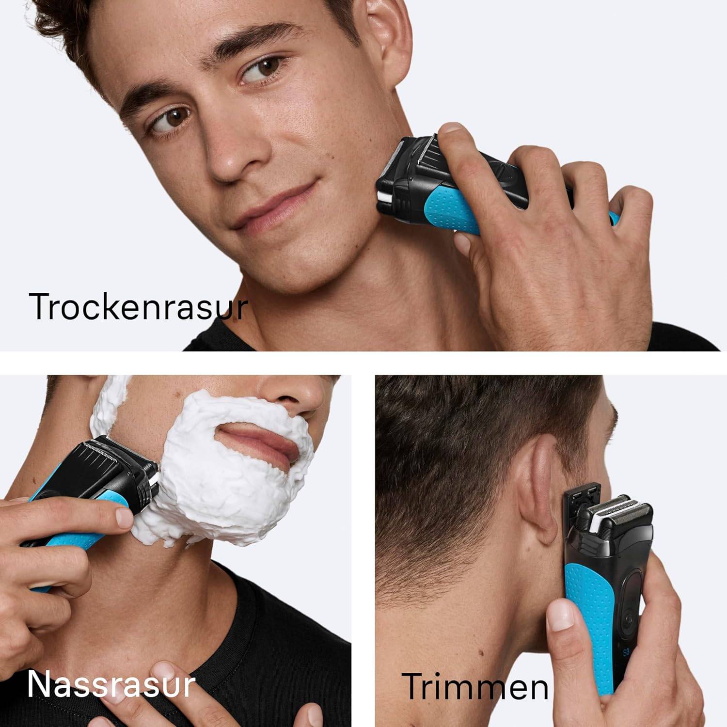 Braun Series 3+ Rasierer Herren Elektrisch Elektrorasierer Rasierapparat Blau