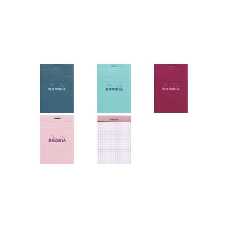 RHODIA Notizblock No. 11, DIN A7, kariert, azurblau