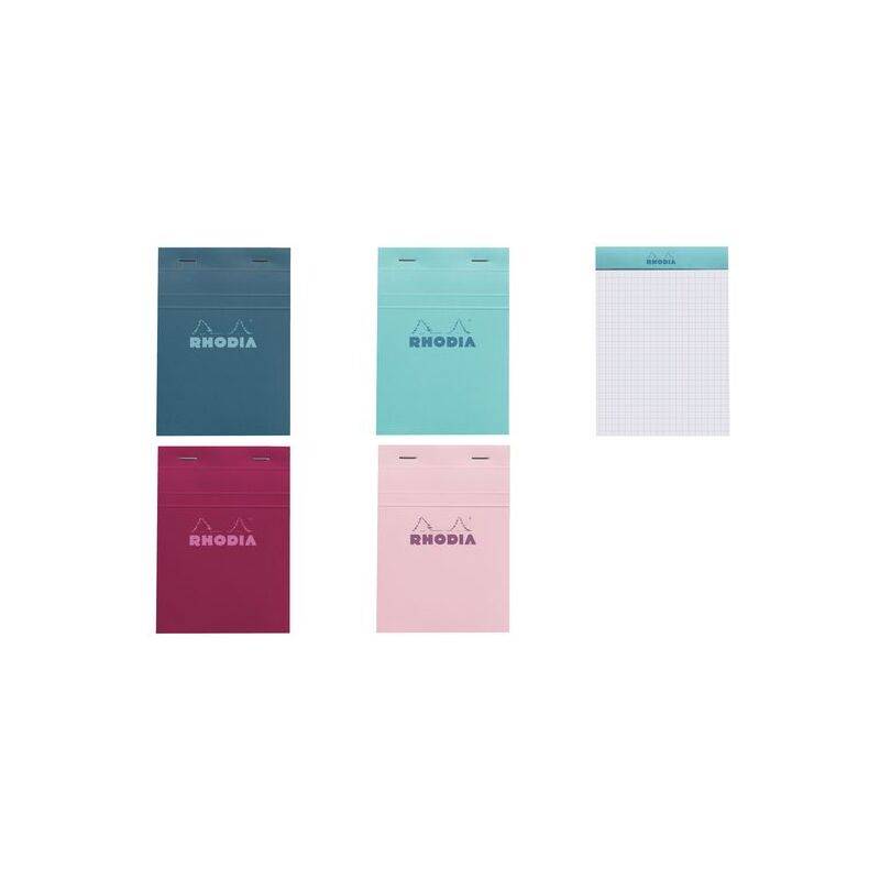 RHODIA Notizblock No. 13, DIN A6, kariert, azurblau