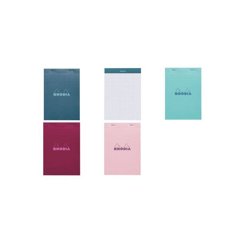 RHODIA Notizblock No. 16, DIN A5, kariert, pfauenblau