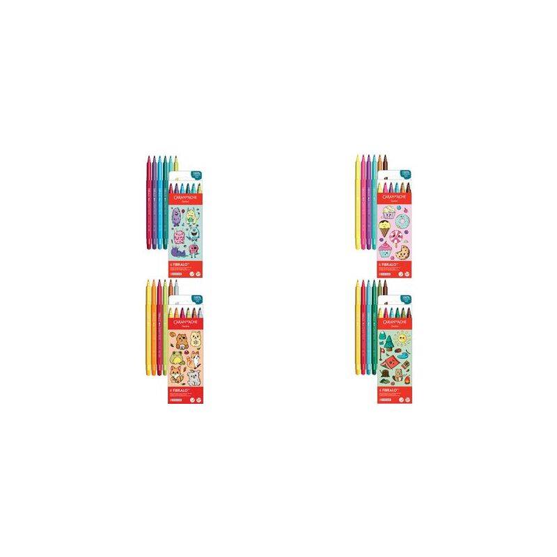 CARAN D'ACHE Fasermaler FIBRALO KAWAII Monsters, 6er Set