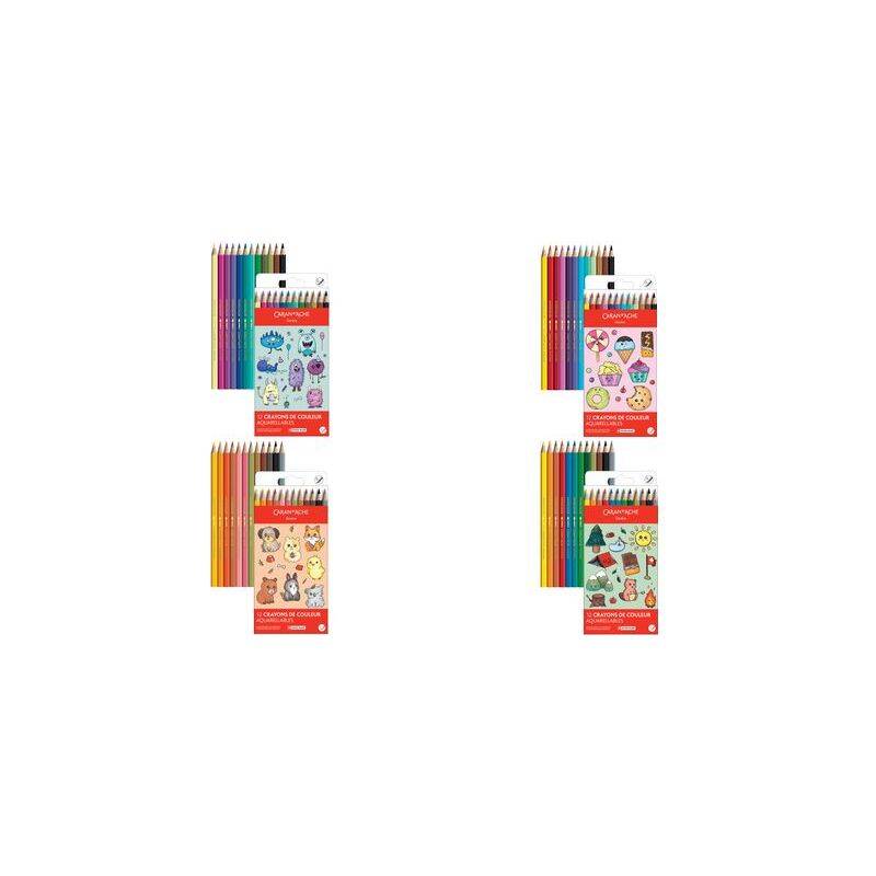 CARAN D'ACHE Buntstifte SWISSCOLOR KAWAII Monsters, 12er Set